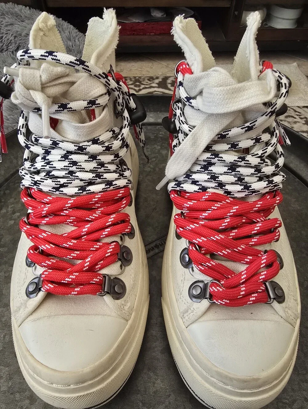 R13 Off-White Double Grommet Kurt Sneakers Size 36